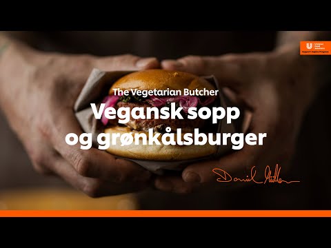 Daniel Müllern lagar Vegansk sopp og grønkålsburger