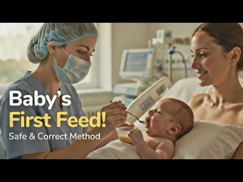 Newborn Baby First Feed Explained | Safe Food Preparation & Feeding Tips for Parents (Step-by-Step)