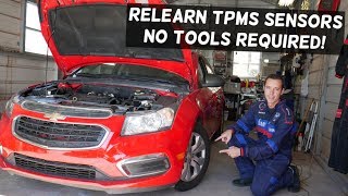 HOW TO RELEARN TPMS SENSOR WITH NO TOOLS ON CHEVY, CHEVROLET, GMC, BUICK, CADILLAC