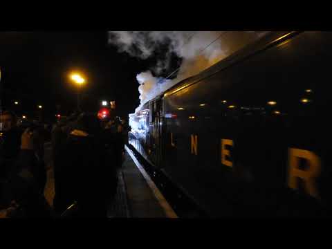 Bittern at leaving York 5th December 2013 after the 90mph record breaking run