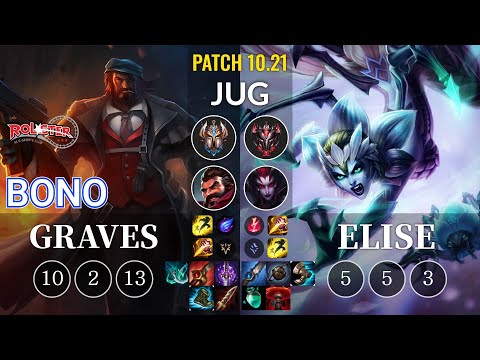 KT Bono Graves vs Elise Jungle - KR Patch 10.21