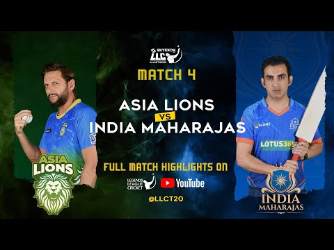 Asia lions v India Maharajas | Match 4 Highlights | Asia vs India | legend League cricket 2023 | LLC