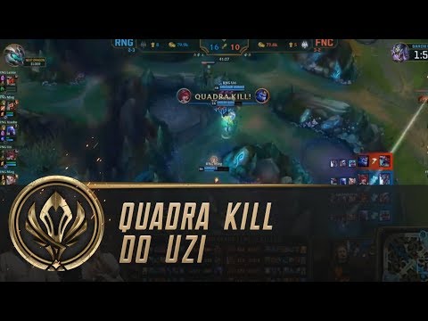 Uzi marca um quadra kill de Xayah!