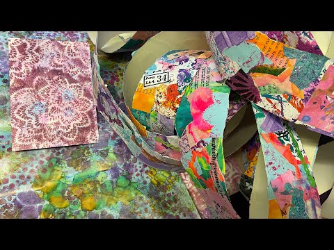 Paper scraps snippet roll WiP, various bits & bobs