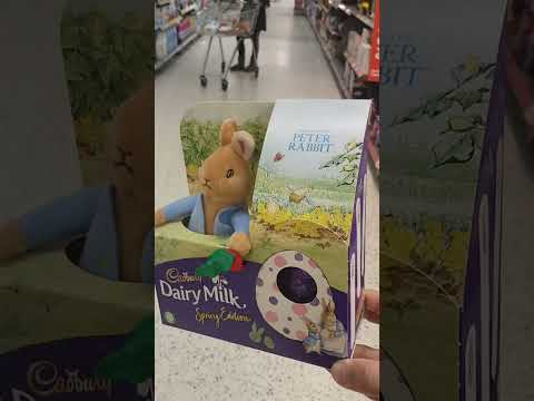 Cadbury Easter egg with a Peter rabbit teddy bear