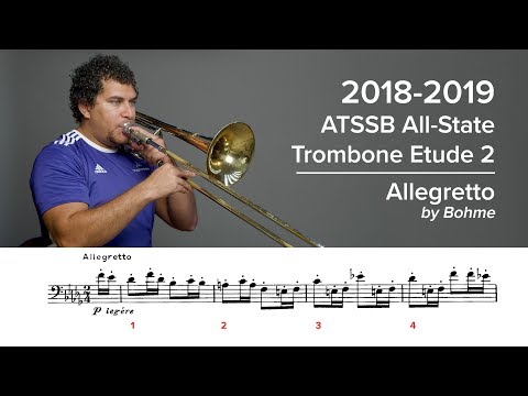 2018-2019 ATSSB All-State Trombone Etude 2 - Voxman Pg. 25, Allegretto