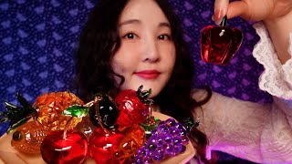 ADHD는 3문제 이상 못 맞추는 카메라 글씨 퀴즈 ASMR｜유리 과일 탭핑 사운드