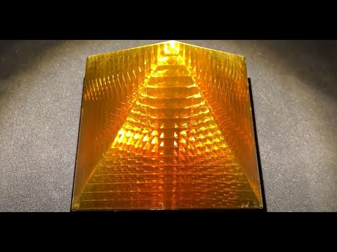 Part of a video titled Making a Pyramid out of Glass - YouTube