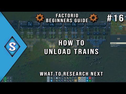 2021 Factorio Beginner's Guide - Ep 16: How To Unload Trains