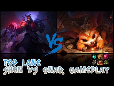 Patch 7.22   Shen Top vs Gnar Gameplay