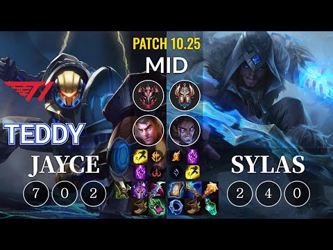 T1 Teddy Jayce vs Sylas Mid - KR Patch 10.25