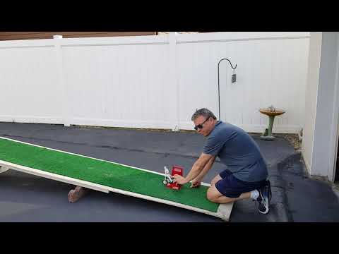 Evel Knievel jumps a pool of acid.