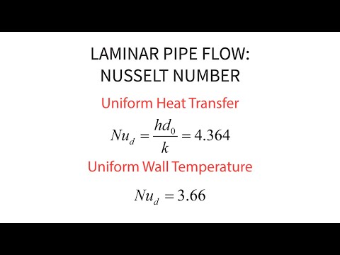 Heat Transfer L21 p4 - Laminar Pipe Flow - Nusselt Number