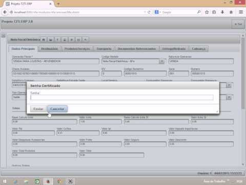 Projeto T2Ti ERP 2.0 - Java WEB - Nota Fiscal Eletrônica - NF-e