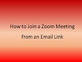 How to Join a Zoom Meeting with a Link sent by Email