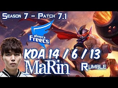 AFs MaRin RUMBLE vs SINGED Top - Patch 7.1 KOREA Ranked