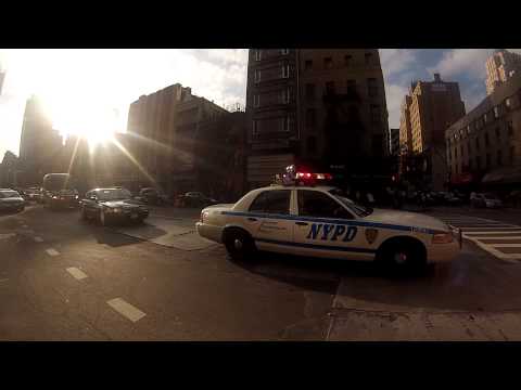 NYPD HD - NYPD Convoy (3x NYPD 2x Counter Terrorism) On 8th Avenue