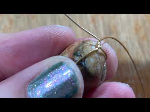 Wire wrapped double pendant