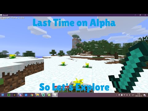 Minecraft survival but each episode I update: EP8 Last Alpha Update/Great exploration