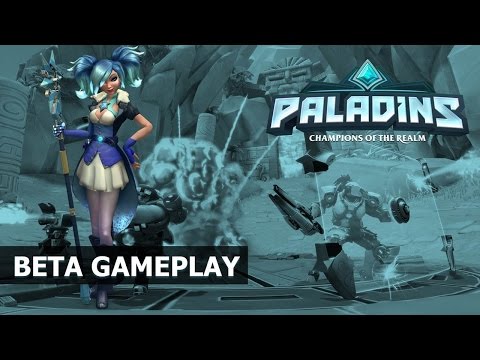 Paladins PC Closed Beta Co-Op - Playing as Evie on Temple Ruins