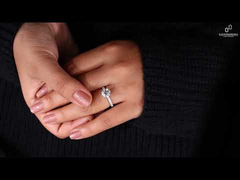 1.88 CT Round Lab Grown Diamond Engagement Ring, IGI Certified H/SI1 Lab Diamond Wedding Ring