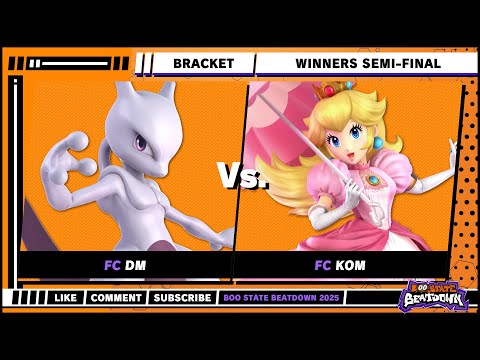 Boo State Beatdown 2025 - Winners Semi-Final - DM (Mewtwo) VS KOM (Peach) - SSBU