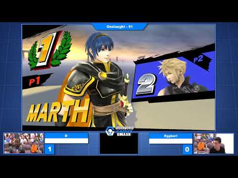 Onslaught 91 - Winner's Round 2: D (Marth) vs Eggbert (Cloud)