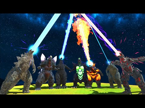 EVOLUTION of GODZILLA and His ATOMIC BREATH VS All Monsters Kaiju - Animal Revolt Battle Simulator