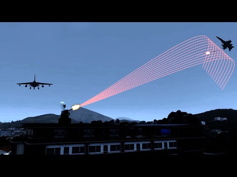 Air Defense System Shooting Down Incoming Jets - C-RAM - Phalanx CIWS - Simulation - ArmA 3