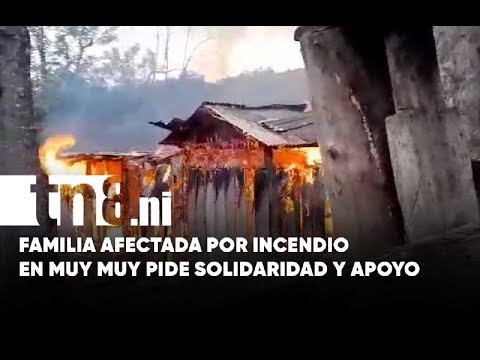 Matagalpa: Voraz incendio los sorprendió y los dejó sin nada