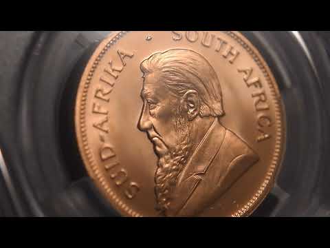 Moneda, Sudáfrica, Krugerrand, 1977, PCGS, MS68, FDC, Oro, KM:73, graded