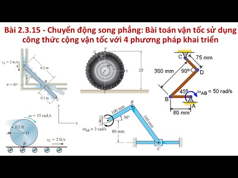 [CƠ LÝ THUYẾT ĐỘNG LỰC HỌC]BÀI TẬP 2.3.15: CĐ song phẳng - Bài toán vận tốc: Công thức cộng vận tốc