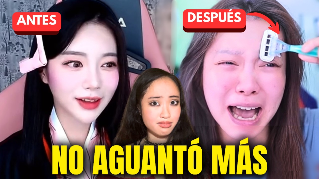 La influencer que se grabó perdiendo la cordura… se afeitó una ceja en DIRECTO