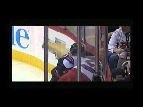 Double Tough - Anthony Stewart stands up for his team and team mate Jeff Skinner