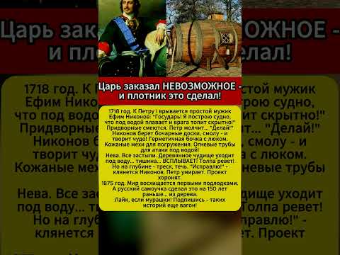 Царь приказал построить невозможное &mdash; и простой плотник справился #петрпервый #история #россия #подл
