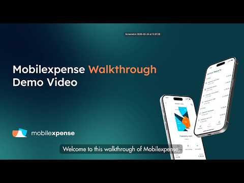 Watch the Mobilexpense product walkthrough