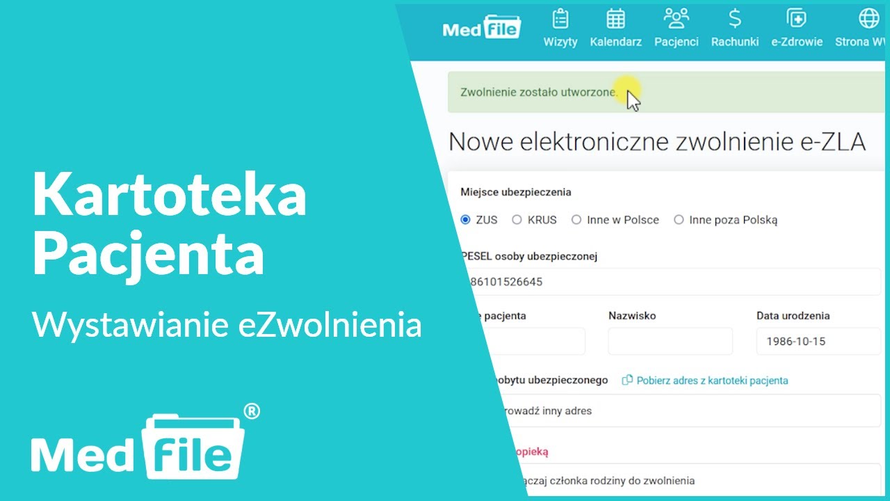 Wystawianie e-Zwolnienia