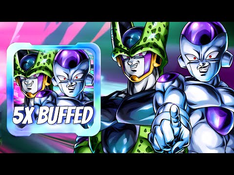 WHAT IS THIS DAMAGE!!! 5x ZENKAI BUFFED TAG CELL & FRIEZA DESTROYS EVERYONE! (DB Legends)