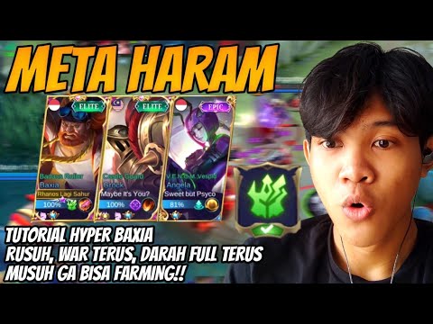 TUTORIAL BAXIA JUNGLE EMBLEM SAWI, BUILD BAXIA HYPER, META BAXIA + ANGELA SEASON 24 - MOBILE LEGENDS