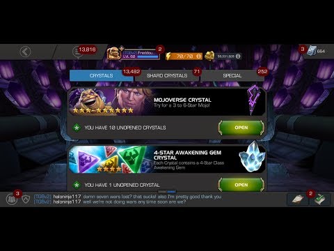 10x Chanes at 5 & 6 Star Mojo Early Access Crystal Opening- Marvel Contest Of Champions