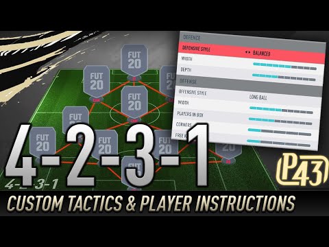 BEST FORMATION IN FIFA 20! 4-2-3-1 CUSTOM TACTICS & PLAYER INSTRUCTIONS!!
