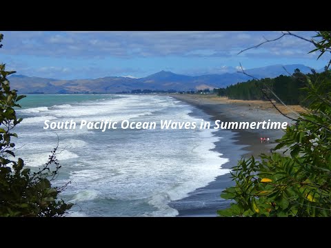 4K UHD - Rarangi Beach Waves - Marlborough - South Island - Nature Sounds