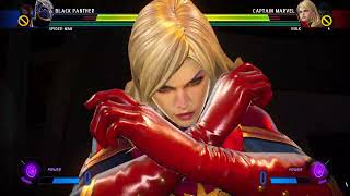 MARVEL VS CAPCOM INFINITE Black Panther And Spider-Man VS Captain Marvel And The Hulk Game Play