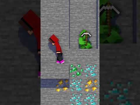 Mikey Never Give Up Mining!- Minecraft Maizen Animation #shorts