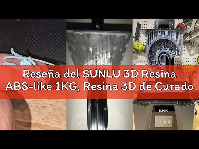 Vídeo relacionado con SUNLU 3D Resina ABS-like 3KG, Resina 3D de Curado Rápido para Impresoras 3D de Resina LCD DLP SLA, Resina Fotopolímero de Curado Ultravioleta de 405nm Fuerte, Alta Precisión, 3000g Gris