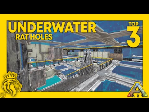 TOP 3 UNDERWATER Rat Holes W/ FULL Base Designs | ARK: Survival Evolved