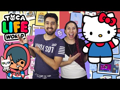 NOSSA SALA DE DIVERSÃO, DE COSTURA E SPA DA HELLO KITTY no Toca Life