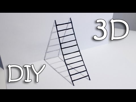 DIY 3D Ladder - How To Draw Ladder Optical Illusion