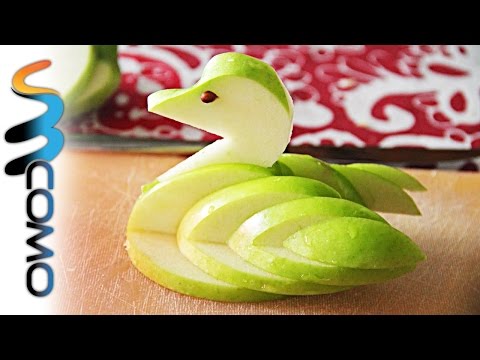 , title : 'Fazer um cisne com uma maçã'