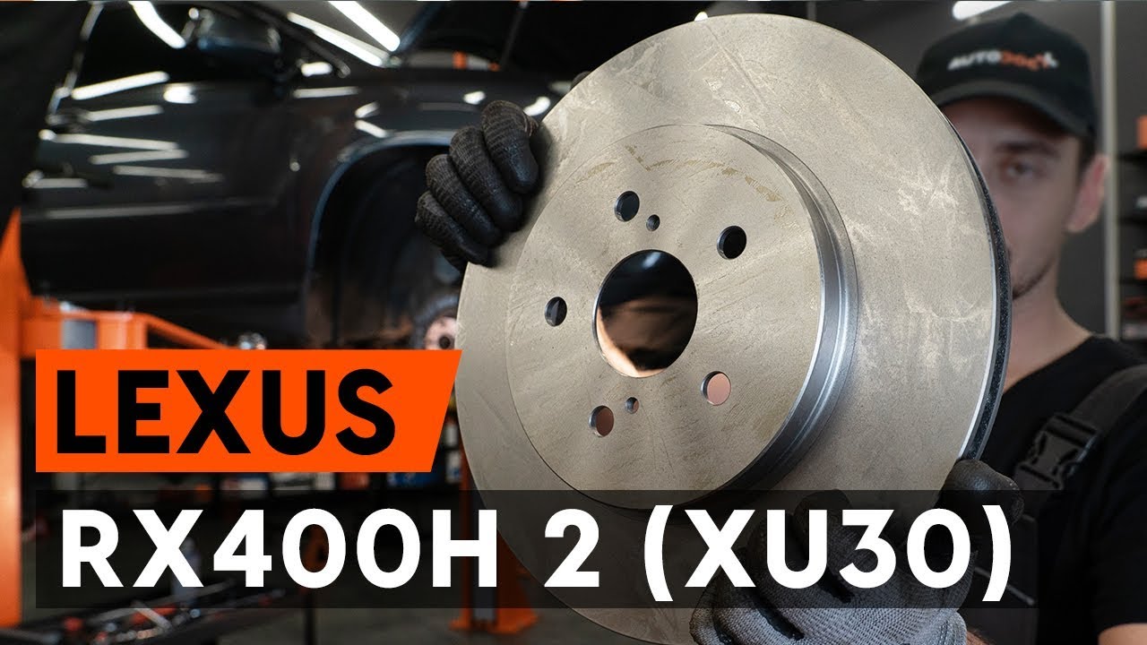 Como mudar discos de travão da parte dianteira em Lexus RX XU30 - guia de substituição